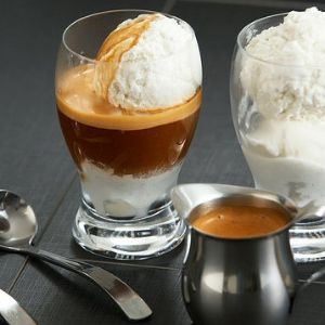 اسپرسو+بستنی وانیلی+کارامل