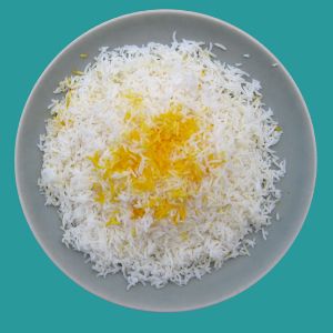 200 گرم برنج ایرانی به همراه کره حیوانی