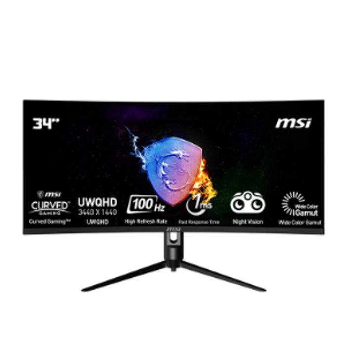 VA/34"/UWQHD/100HZ/1MS/1500R/SRGB110%/DCIP3 86%/ADOBE RGB87%/250NIT/FIX