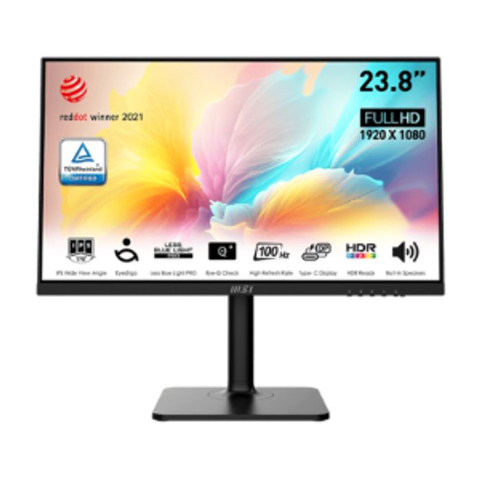 برای مشاهده اطلاعات کلیک کنید          
<BR>
<BR>


Size: 23.8 Inch 
<BR>
Aspect Ratio: 16:9 

<BR>
Panel Type: IPS
<BR>
Resolution: :FHD (1920X1080)
<BR> 
Refresh Rate: 100HZ
<BR>
Response time: 1MS 
<BR>
HDR:Ready 
<BR>
Stand: Adjustable Stand
<BR>

Color: Black