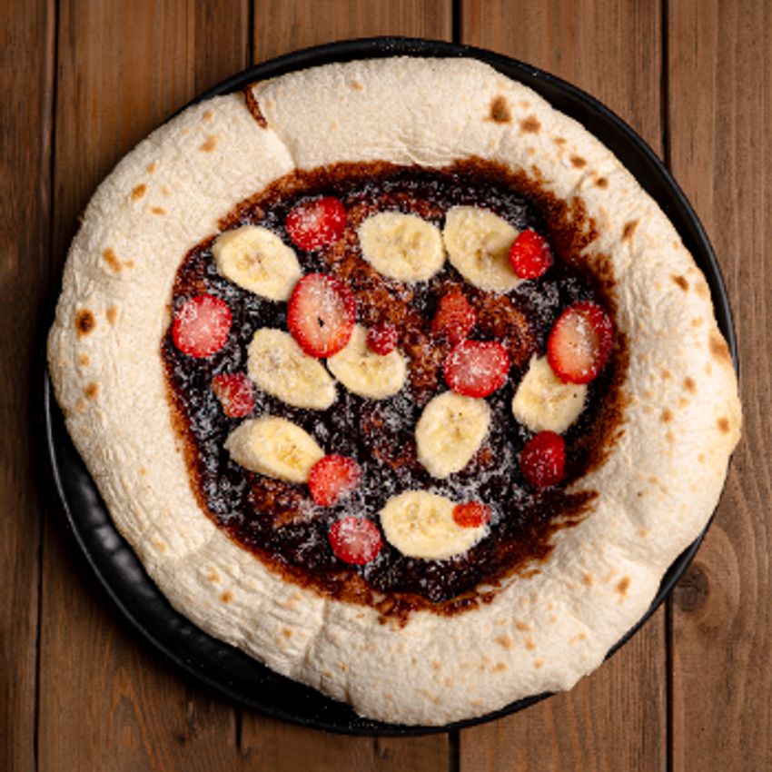 نوتلا-توت فرنگی-موز-پودر نارگیل