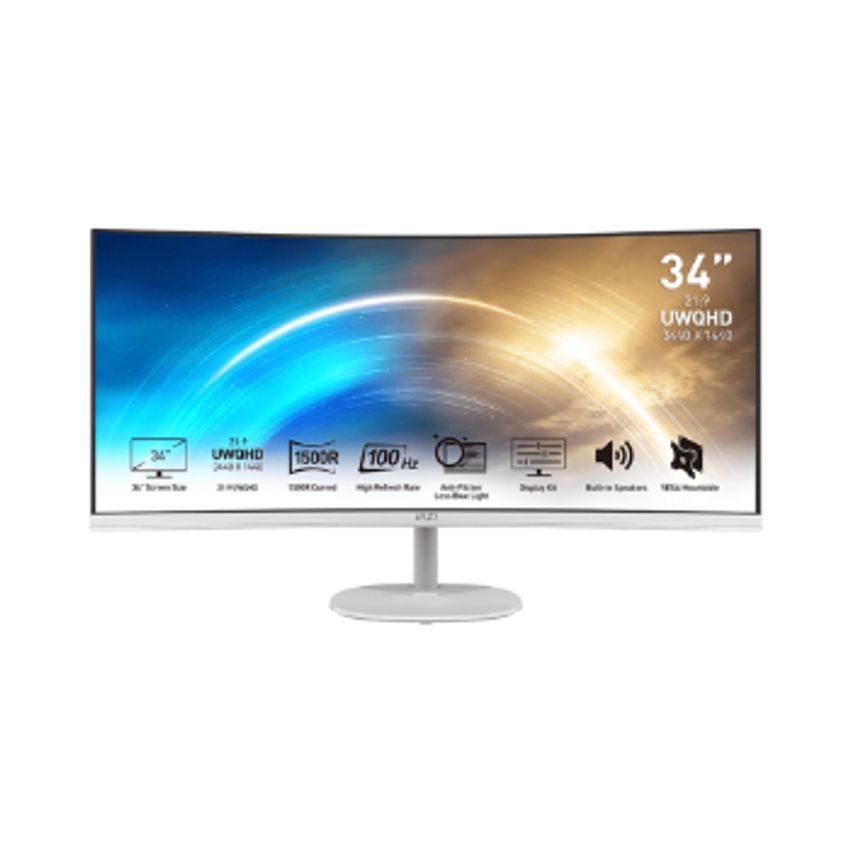 برای مشاهده اطلاعات کلیک کنید          
<BR>
<BR>


Size: 34 Inch 
<BR>
Aspect Ratio: 21:9 
<BR>
Curvature:  CURVE 1500R
<BR>
Panel<BR> 
Refresh Rate: 100 Hz
<BR>
Response time: 1MS 
 Type: VA
<BR>
Resolution: :UWQHD (3440X1440)
<BR>
HDR:N/A
<BR>
Stand: Fix Stand
<BR>
SPEAKER: 2x 2W