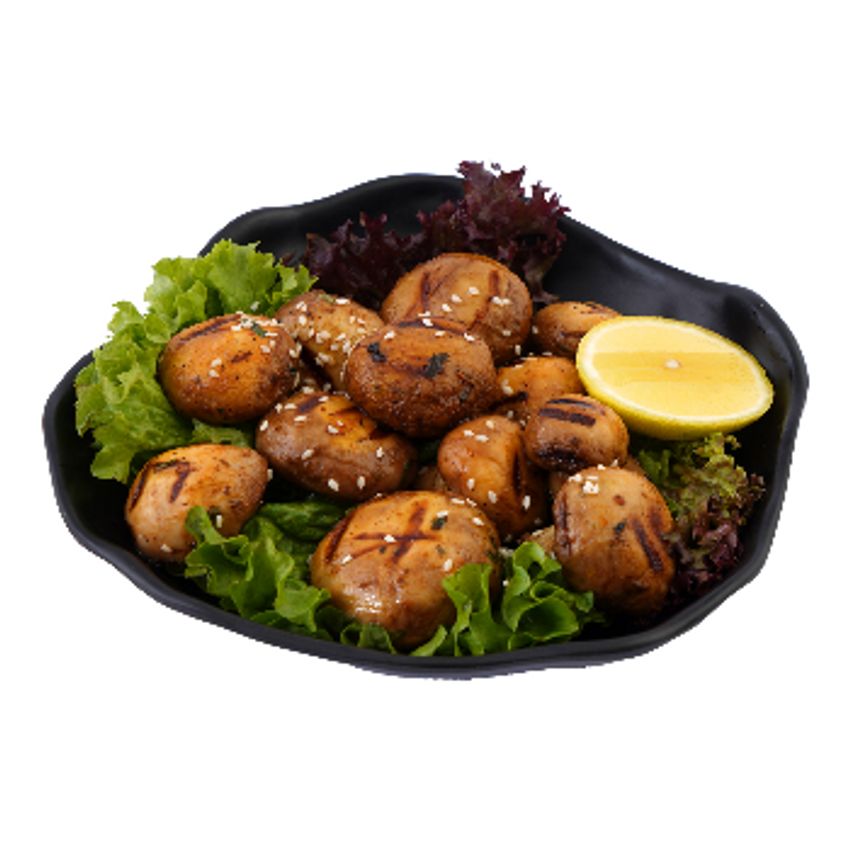 قارچ گریل مزه دار شده