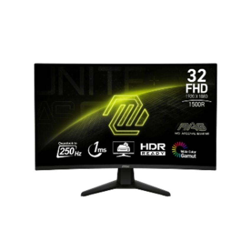 31.5" CURVED 1500R/VA/FHD/250HZ/1MS
/HDR READY/250NITS/SRGB:101%/DCIP3:78%
/ ADOBE RGB:81%/10BIT/1B COLOR