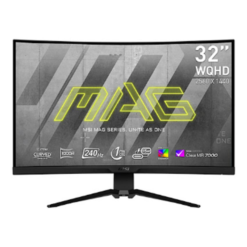 31.5" CURVED 1000R/RAPID VA/2K/240HZ/0.5MS
/HDR 400/400NITS/SRGB:123%/DCIP3:96%
/10BIT/1B COLOR/ADJUSTABLE STAND