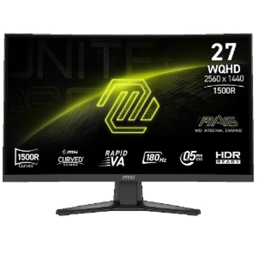 27" CURVED 1500R/RAPID VA/FHD/180HZ/0.5MS
/HDR READY/300 NITS/ SRGB:102%
/DCIP3: 78%/ADOBE RGB:80%
/10BIT/1B COLOR SUPPORT