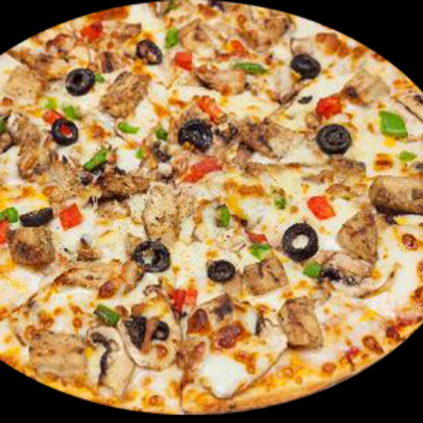 مرغ مزه دار شده. قارچ. پنیر.ذرت سس مخصوص  