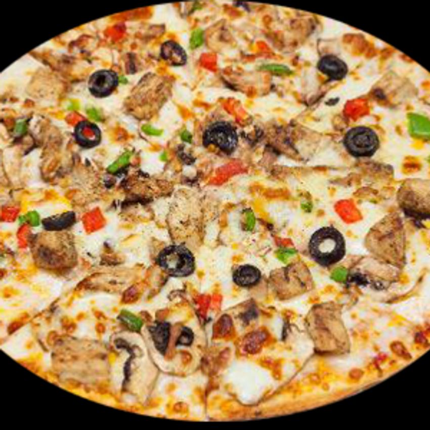 مرغ مزه دارشده.قارچ.ذرت.سس مخصوص