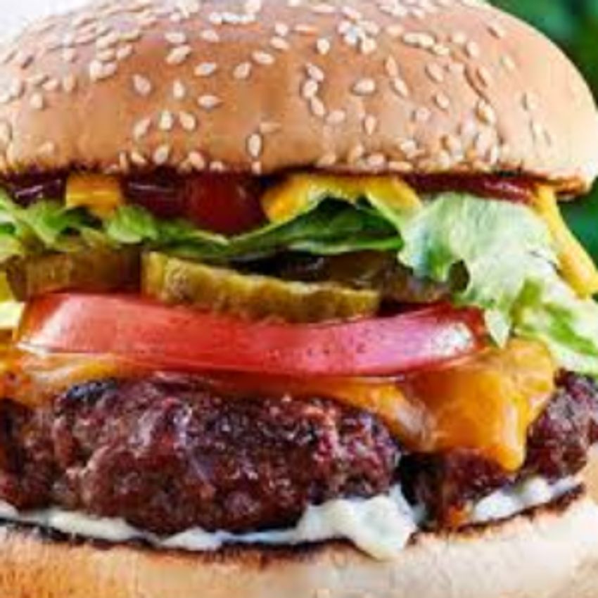برگر 150 گرمی پنیر کاهو خیارشور گوجه و سس مخصوص