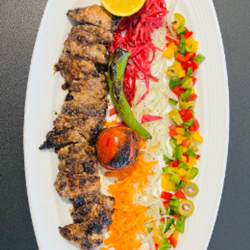 (شنیسل 320گرم،موادترش مخصوص،دورچین)