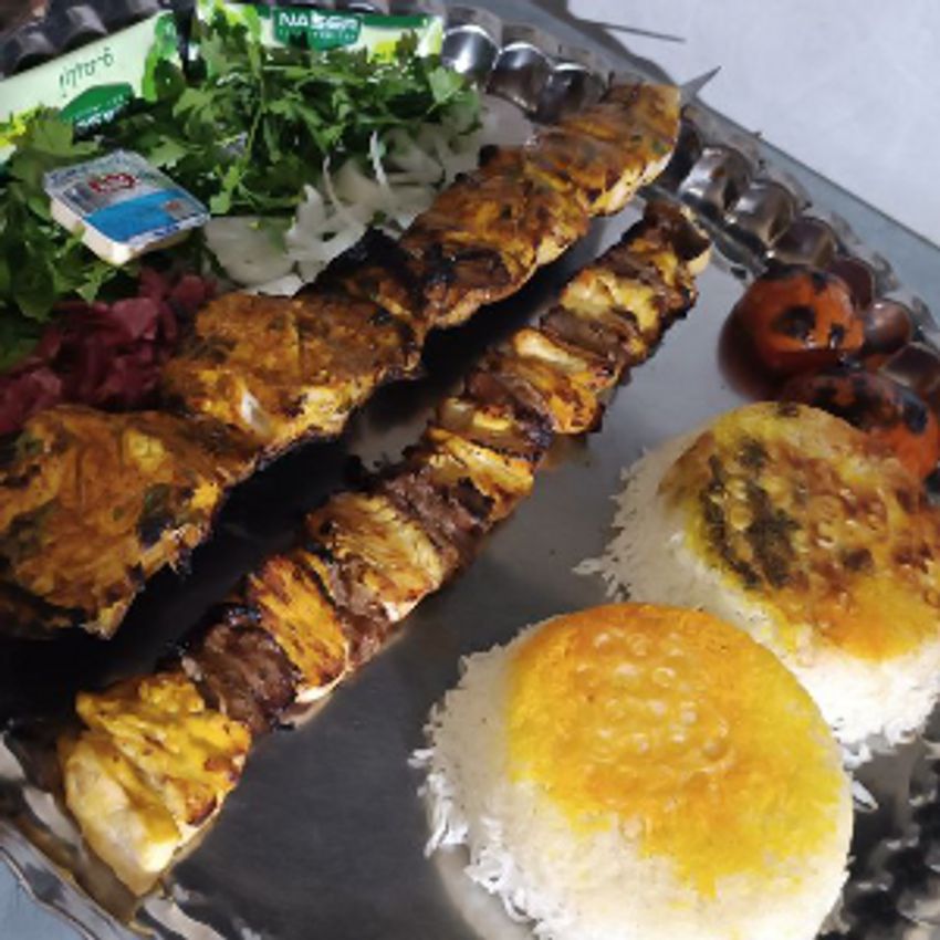 ماهی کبابی + بختیاری + 2 عدد برنج