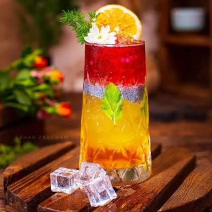 دانه چیا ، خاکشیر  ، زعفران ، شربت گلاب