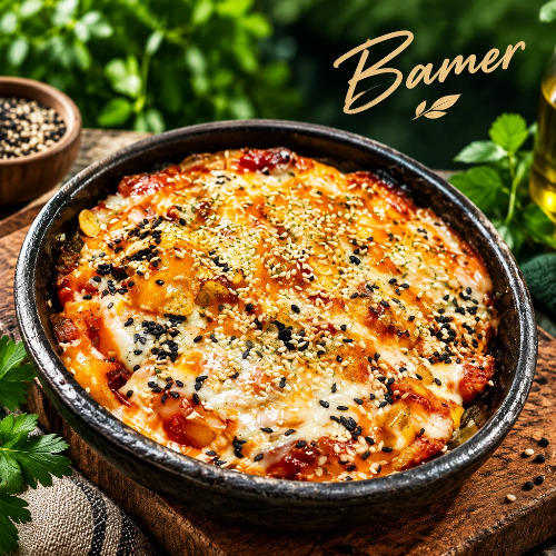 سیب زمینی قارچ ژامبون گوشت ذرت 